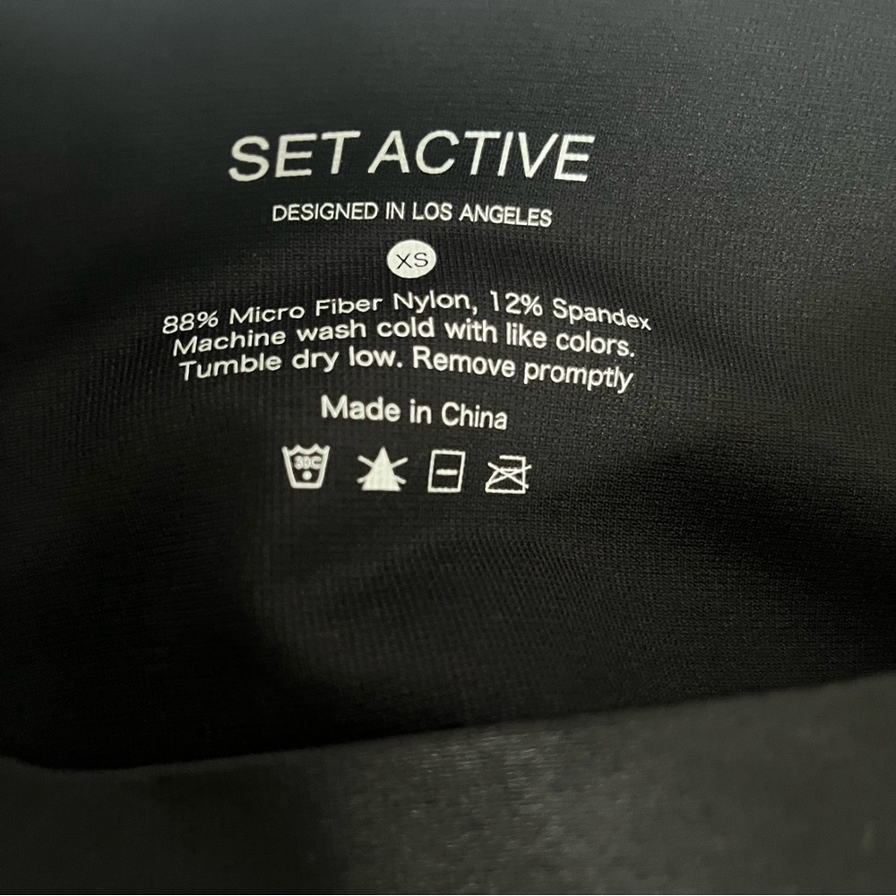 Set Active Seamless Ribbed Edge Leggings View 3